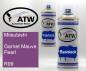 Preview: Mitsubishi, Garnet Mauve Pearl, R99: 400ml Sprühdose + 400ml Klarlack - Set, von ATW Autoteile West.